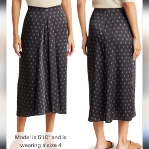 Vince Sun Dot Draped Skirt
